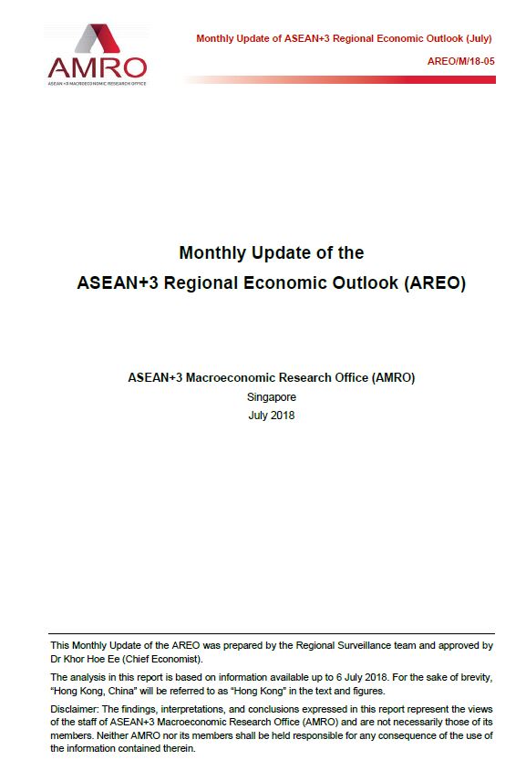 Read more about the article Monthly Update of the ASEAN+3 Regional Economic Outlook (AREO) – July 2018