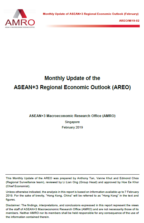 Read more about the article Monthly Update of the ASEAN+3 Regional Economic Outlook (AREO) – February 2019