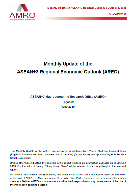 Read more about the article Monthly Update of the ASEAN+3 Regional Economic Outlook (AREO) – June 2019