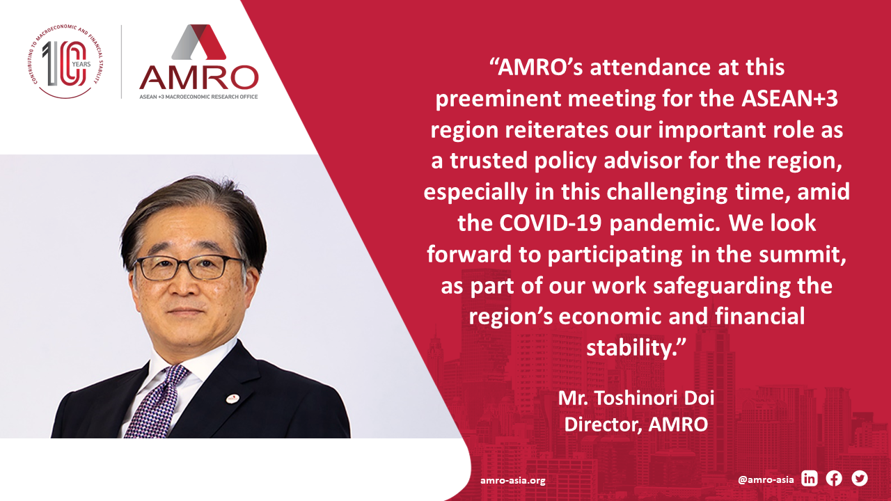 Read more about the article AMRO Joins ASEAN+3 Leaders’ Summit (October 2021)