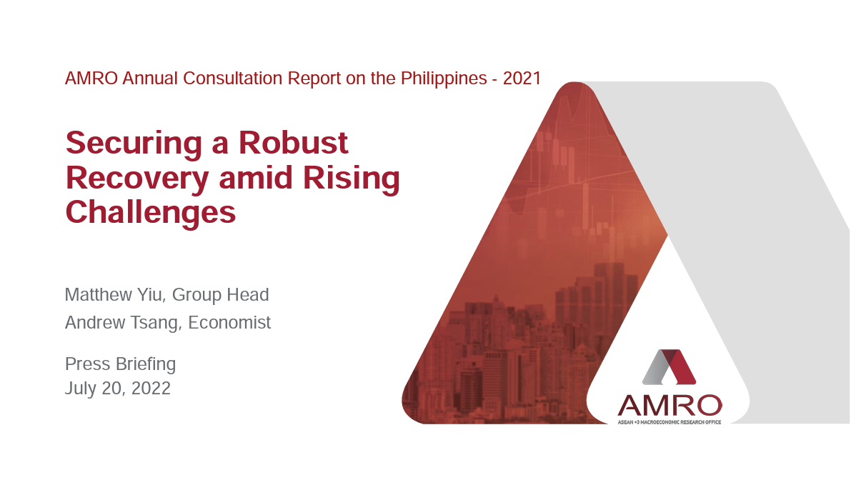 Read more about the article Presentation: Securing a Robust Recovery amid Rising Challenges in the Philippines