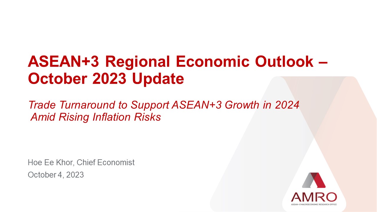 Read more about the article Presentation: ASEAN+3 Regional Economic Outlook – October 2023 Update